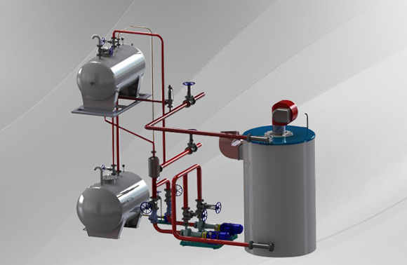 vertical thermal oil boiler system,thermic oil heater boiler