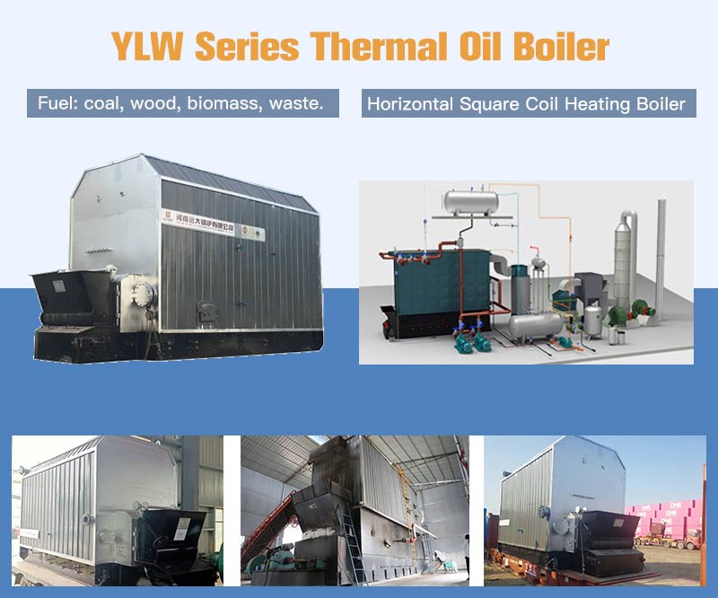 horizontal YLW thermal oil boiler,chain grate thermal oil boiler