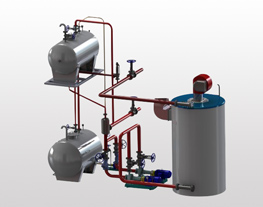 Caldera Vertical de Aceite Térmico Diesel Gas