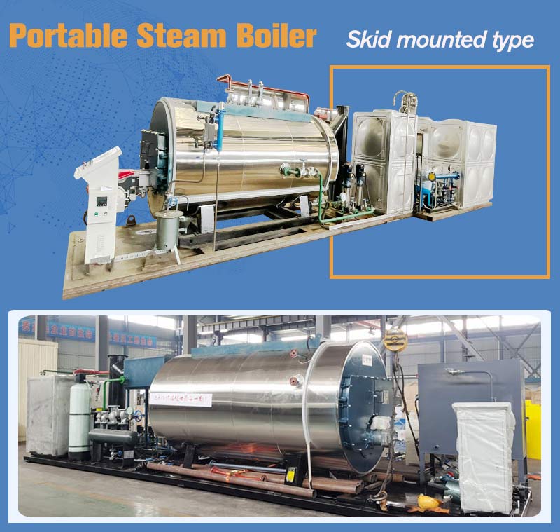 portable steam boiler,skid mounted steam boiler,movable steam boiler