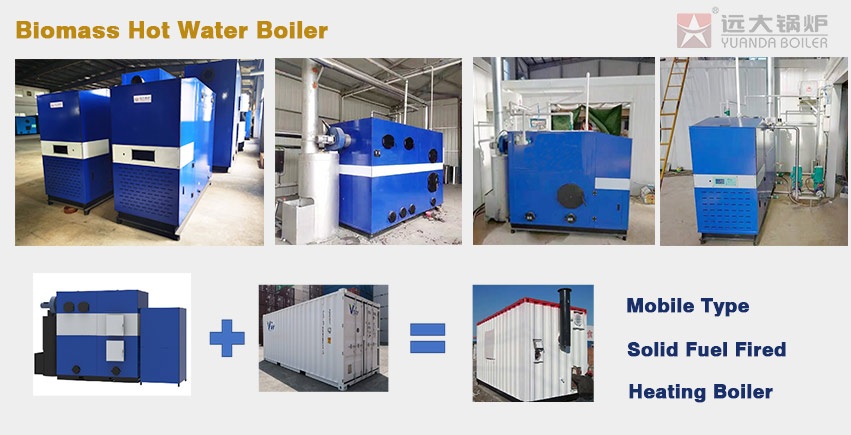 mobile biomass heating boiler,containerised biomass boiler,mobile central heating boiler