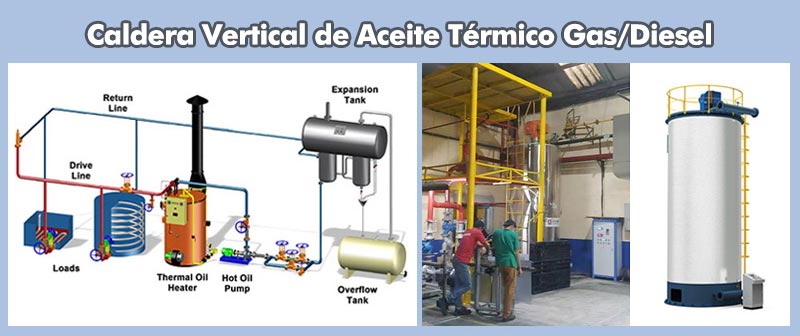 Caldera Vertical de Aceite Termico Gas/Diesel