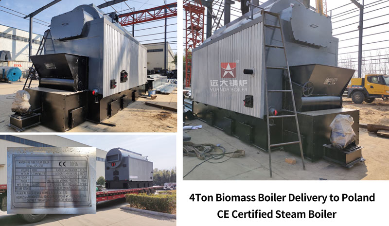 4Ton biomass boiler with reciprocating grate stoker