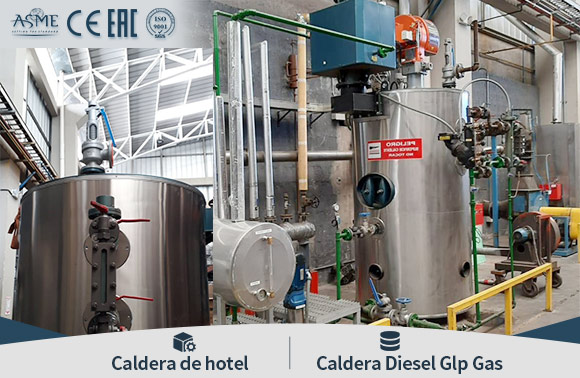 hotel con caldera de agua caliente, hotel con caldera de vapor, hotel con caldera pequeña