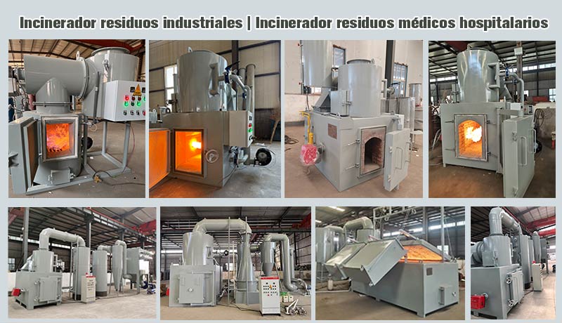 Incinerador de residuos médicos, incinerador hospitalario, incinerador sin humo