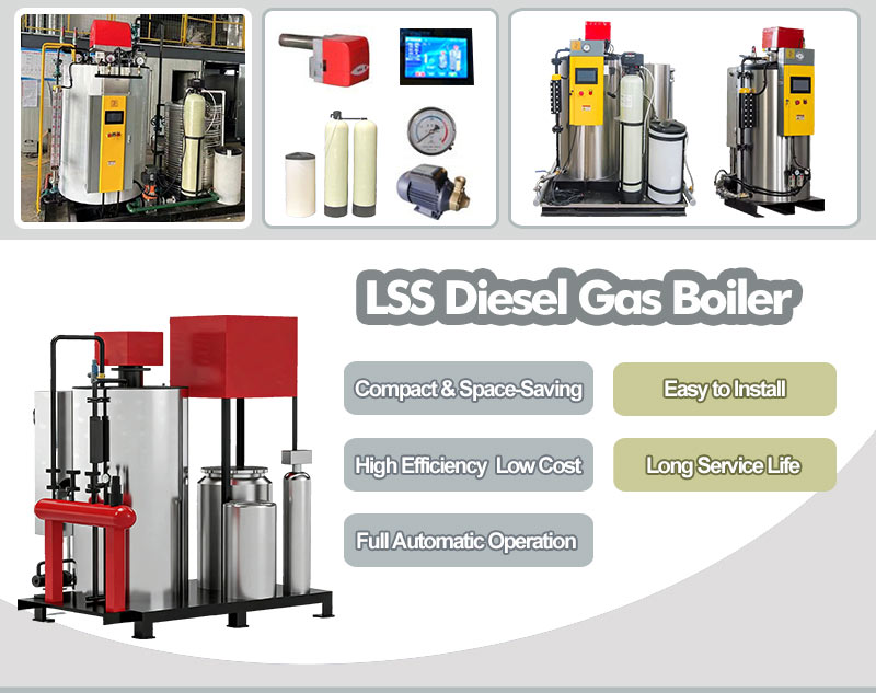 small gas boiler,vertical diesel boiler,diesel steam boiler