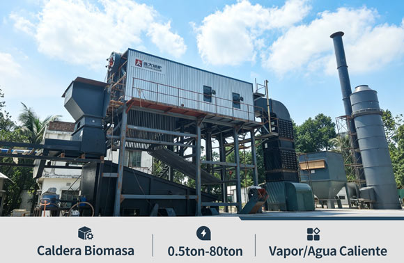 Caldera acuotubular de biomasa a lena