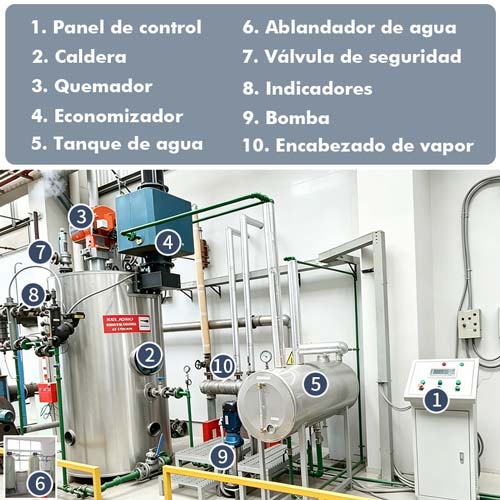 caldera de vertical diesel gas glp
