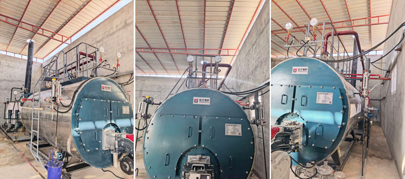 3000kg steam boiler,skid mounted boiler,diesel fired boiler